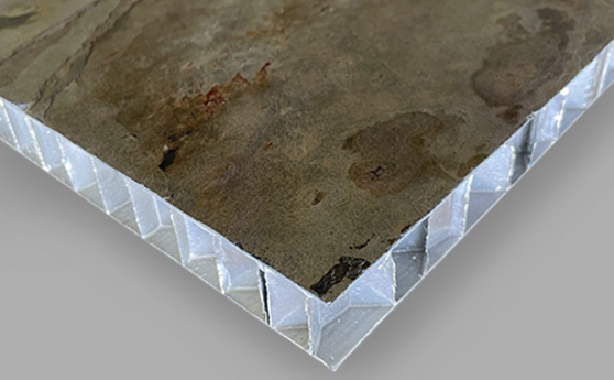 Алюминиевые сотовые панели с покрытием из гибкого камня